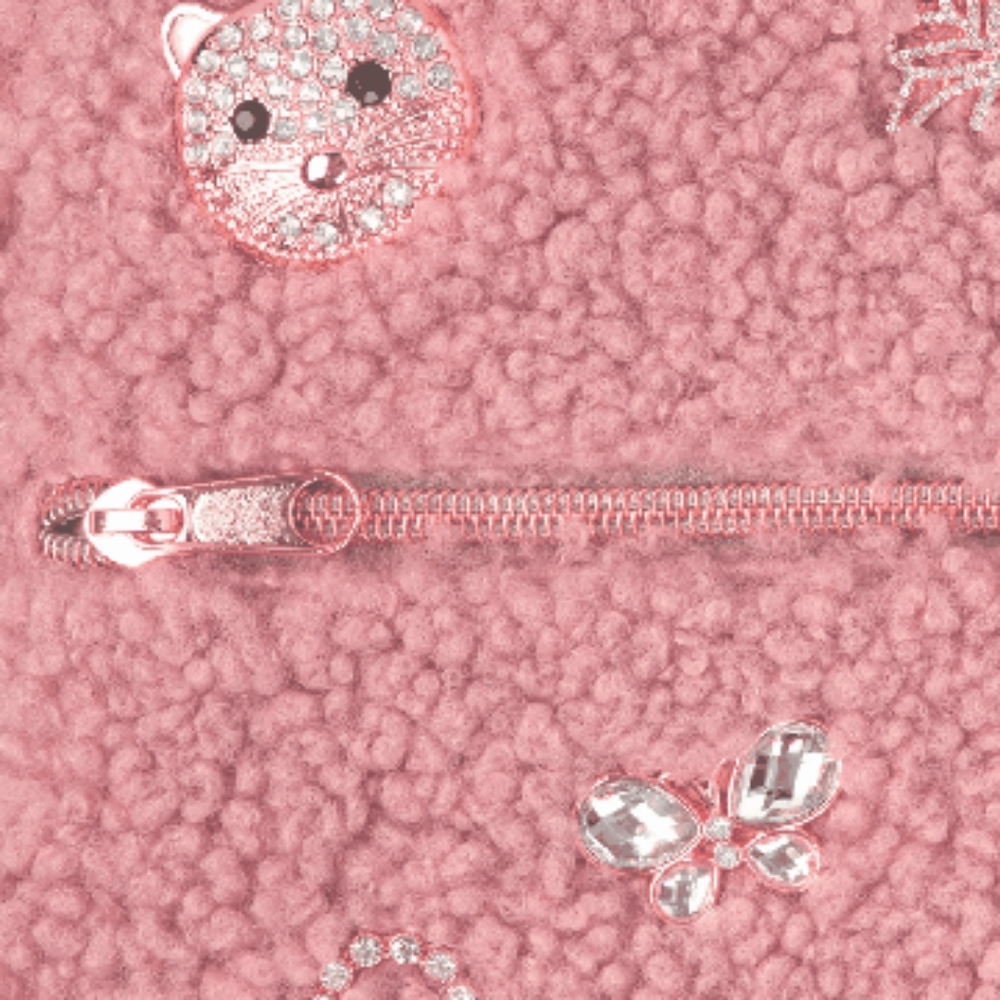 Girls Jeweled Critter Sherpa Mini Backpack - Picture 2 of 7